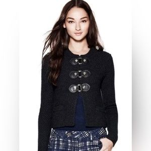 Black Buckle Detail Women's Sweater